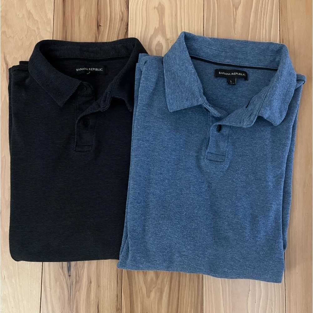 Banana Republic Men's Polo Shirts in Black and Grey